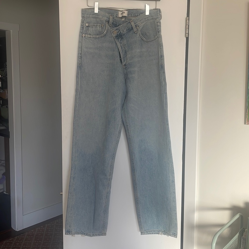Agolde Women's Straight Leg Jeans - Soft Blue